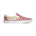 Vans Classic Slip-On - (Primary Check) Racing Red / White