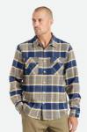 Brixton Bowery LS Flannel - Moonlit Ocean / Bright Gold / Off White